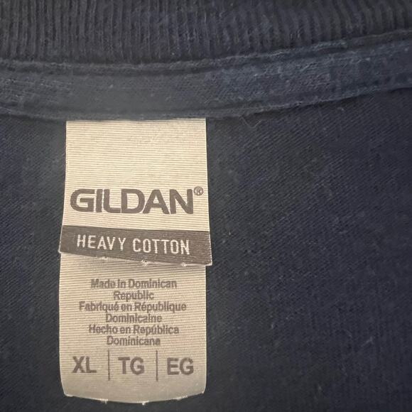 US Navy Veteran T-Shirt Mens XL Blue Gildan Heavy Cotton Proud to Have Served - Picture 5 of 6